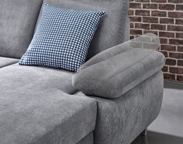 SEDACÍ SOUPRAVA, textil, světle šedá Cantus - Sedací soupravy