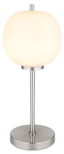 GLOBO 15345TNO BLACKY I stolní lampička V450mm 1xE14 matný nikl, bílá