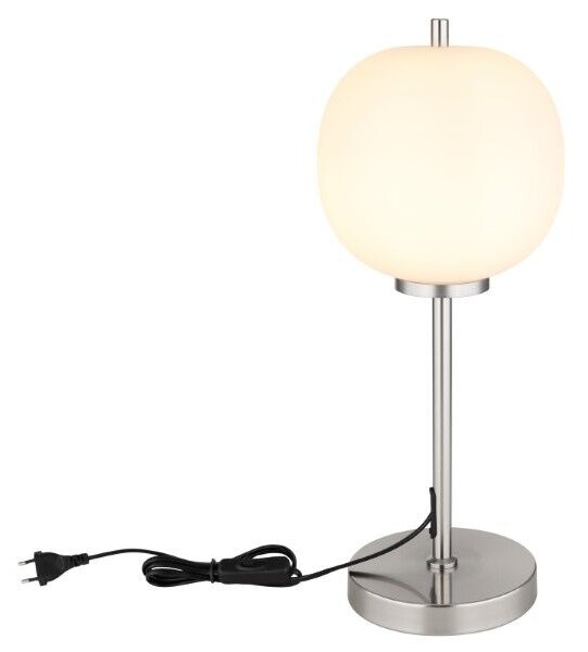 GLOBO 15345TNO BLACKY I stolní lampička V450mm 1xE14 matný nikl, bílá