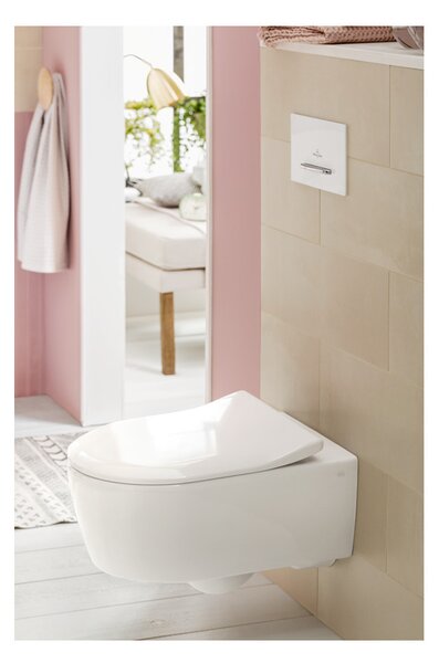 Villeroy & Boch Avento Combi-Pack - SET Závěsné WC + sedátko SlimSeat SoftClosing, alpská bílá 5656RS01