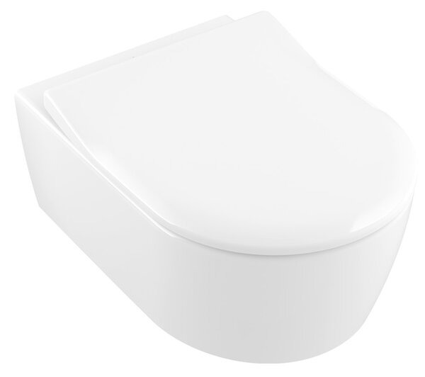 VILLEROY & BOCH AVENTO - COMBI PACK WC závesné DirectFlush + sedátko SlimSeat SoftClosing, biela Alpin CeramicPlus 5656RSR1