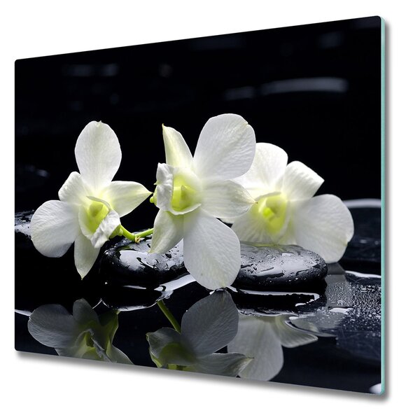 Skleněná krájecí deska orchidej 60x52 cm