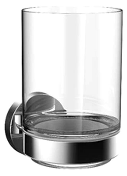 Emco Round - Držák s pohárem, montáž pomocí lepení nebo vrtání, chrom 432000100