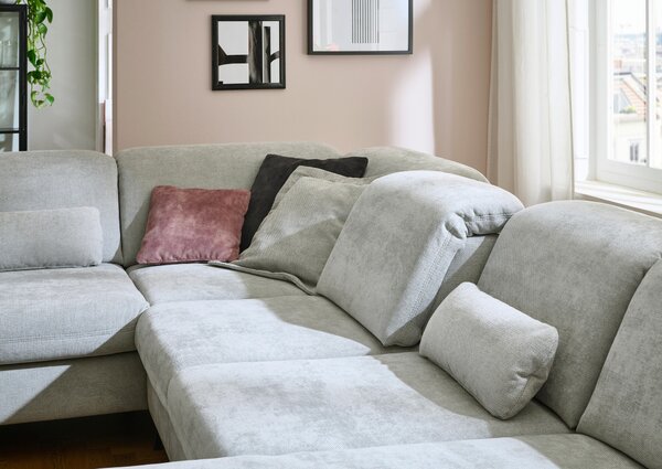 SEDACÍ SOUPRAVA, textil, barvy stříbra Beldomo Style - Sedací soupravy