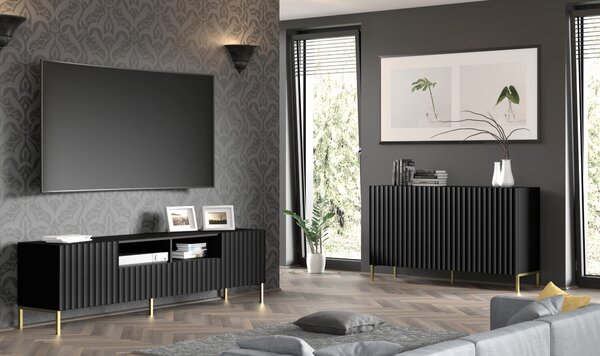 Skříňka Surfy 3D (černá + černá). Akce -11%