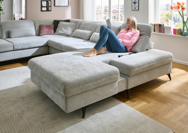 SEDACÍ SOUPRAVA, textil, barvy stříbra Beldomo Style - Sedací soupravy