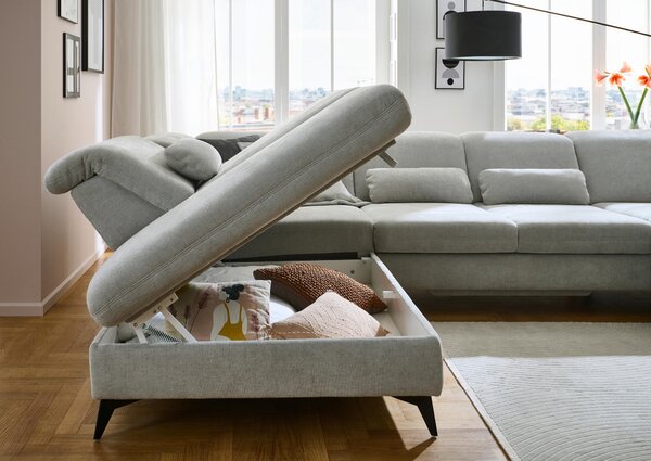 SEDACÍ SOUPRAVA, textil, barvy stříbra Beldomo Style - Sedací soupravy