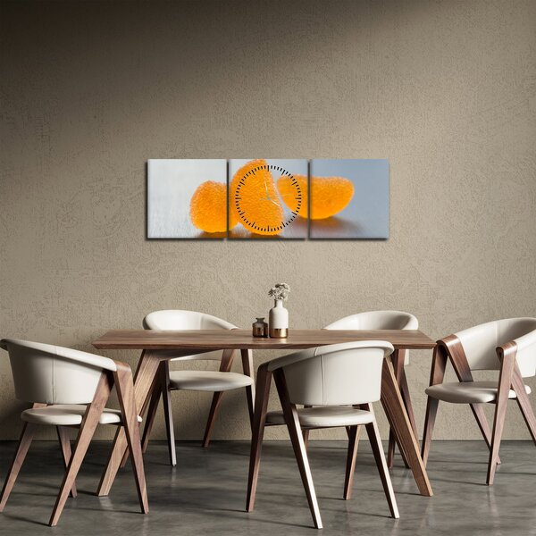 Obraz mandarinek (s hodinami) (90x30 cm)