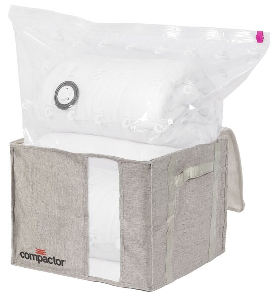 Compactor OXFORD vakuový úložný box M, 36 x 42 x 33 cm, pevné pouzdro, polyester-bavlna