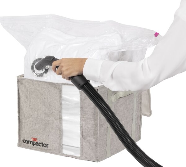 Compactor OXFORD vakuový úložný box M, 36 x 42 x 33 cm, pevné pouzdro, polyester-bavlna