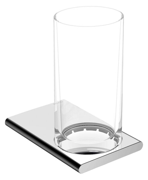 Keuco Edition 400 - Nástěnný držák s pohárem, chrom / čiré sklo 11550019000