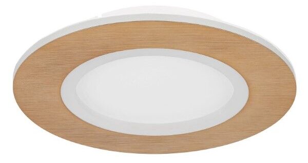 GLOBO 41767R CLAY stropní svítidlo D300mm LED 23,4W/1370lm 2700-6500K bílá, imitace dřeva