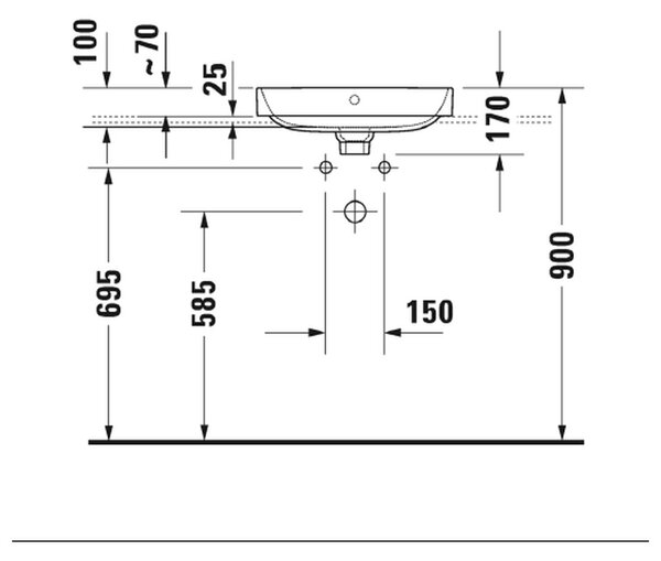 Duravit Happy D.2 Plus - Umyvadlová mísa broušená, 500x400 mm, antracit matná 2360501300
