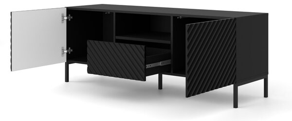 TV stolek/skříňka Surfy 3D (černá + černá)