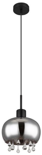 GLOBO 15839H CORRY závěsné svítidlo D210mm 1xE27 matná černá, kouřová