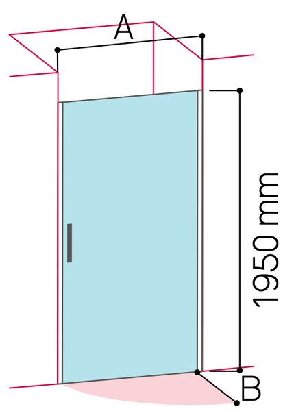 Glass 1989 Soho - Sprchový kout otevíravé dveře, velikost vaničky 80 cm, profily chromové, čiré sklo, GQF0003T500
