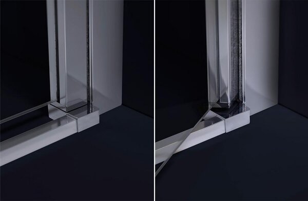 Glass 1989 Soho - Sprchový kout otevíravé dveře, velikost vaničky 80 cm, profily chromové, čiré sklo, GQF0003T500