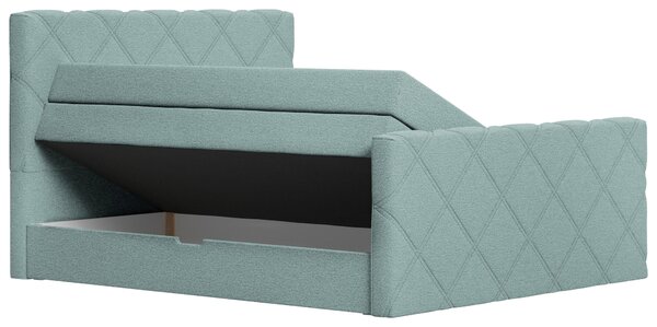 POSTEL BOXSPRING, 180/200 cm, mátově šedá Esposa - Postele s úložným prostorem