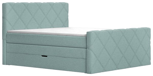 POSTEL BOXSPRING, 180/200 cm, mátově šedá Esposa - Postele s úložným prostorem