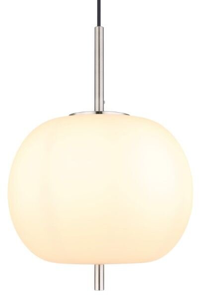GLOBO 15345H1NO BLACKY I závěsné svítidlo D300mm 1xE27 matný nikl, bílá