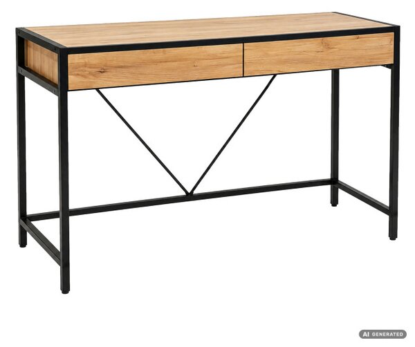 Kancelářský stůl LOFT PURE dub craft / černé nohy