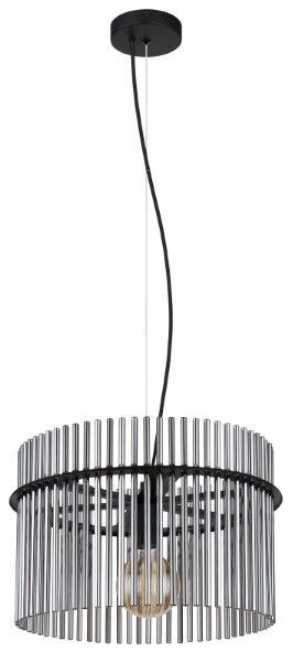 GLOBO 15698H GORLEY závěsné svítidlo D400mm 1xE27 matná černá, kouřová