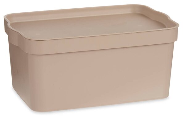 Plastová úložná krabice, 7,5 l, taupe