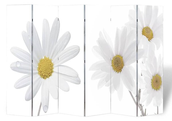 Skládací paraván 217 x 170 cm květina 240481