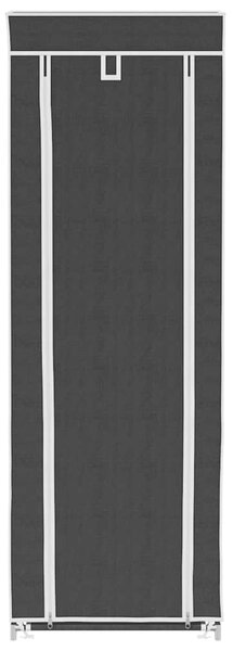 Látkový botník s dvířky - 57 x 29 x 162 cm - černý 240491