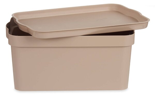 Plastová úložná krabice, 7,5 l, taupe