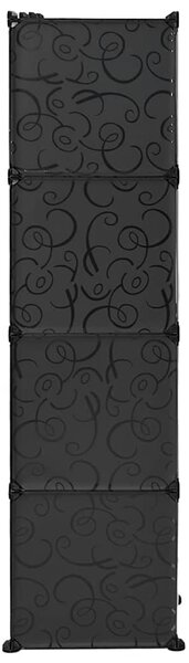 Modulární skříň s 9 přihrádkami 109x36,5x143 cm černobílá 240497