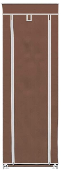 Látkový botník s dvířky - 57 x 29 x 162 cm - hnědý 240492