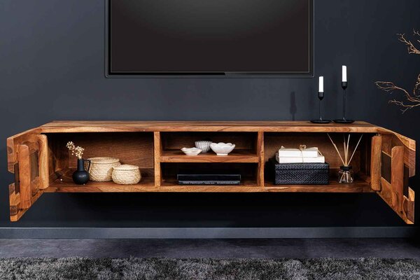 Designový závěsný TV stolek Argentinas 160 cm Sheesham