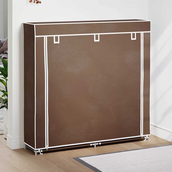 Látkový botník s potahem 45 x 150 x 176 cm hnědý 240494