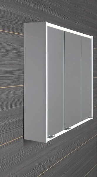Sapho Sapho, BATU zrcadlová galerka 80x71x15 cm, 2x LED osvětlení, bílá, 1141131
