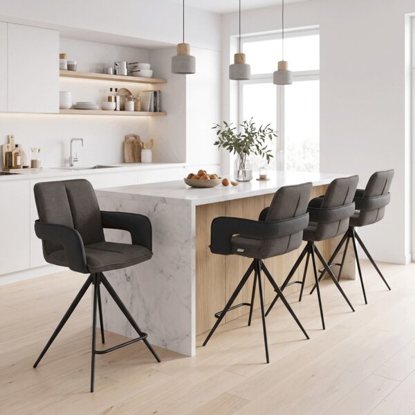 Barová židle otočná 180° AUB-F1146 GREY2 šedá