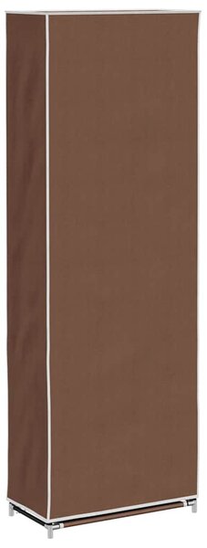 Látkový botník s dvířky - 57 x 29 x 162 cm - hnědý 240492