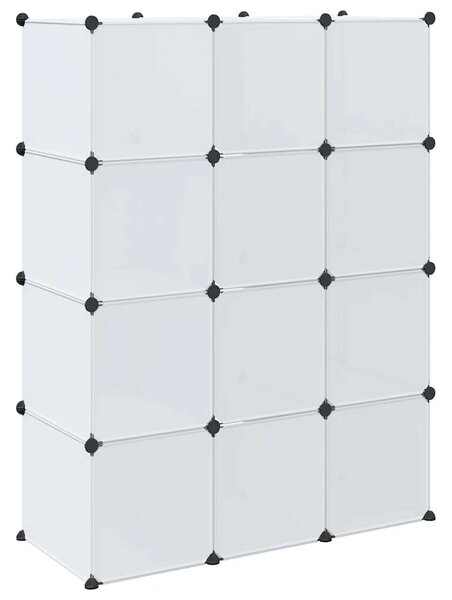 Modulární skříň s 9 přihrádkami 109x36,5x143 cm bílá 240498