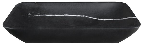 Sapho Sapho, BLOK kamenné umyvadlo 60x11x35 cm, černý Marquin, matný, 2401-39
