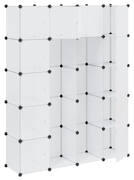 Modulární skříň se 14 přihrádkami bílá 37 x 146 x 180,5 cm 240500