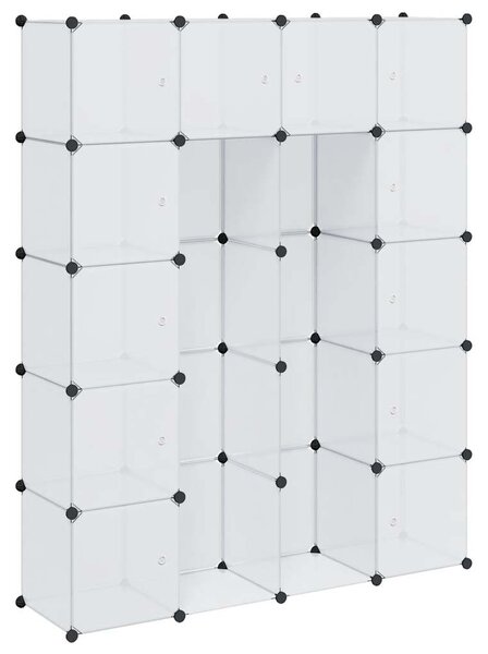 Modulární skříň se 14 přihrádkami bílá 37 x 146 x 180,5 cm 240500