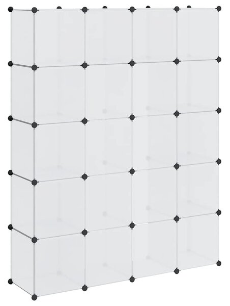Modulární skříň se 14 přihrádkami bílá 37 x 146 x 180,5 cm 240500
