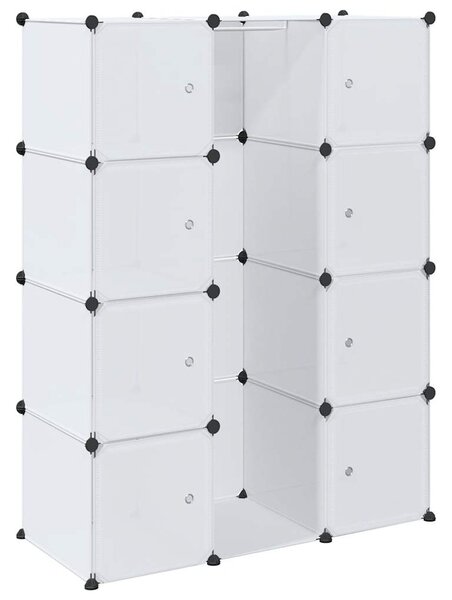 Modulární skříň s 9 přihrádkami 109x36,5x143 cm bílá 240498