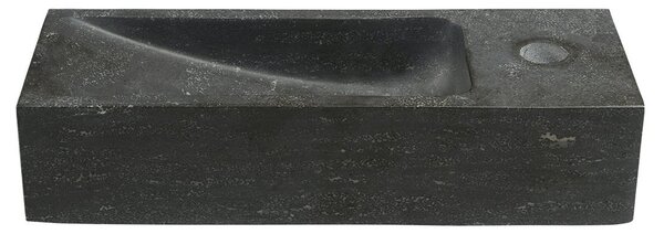 Sapho Sapho, BLOK kamenné umyvadlo 38x8x14 cm, černý Antracit, 2401-31