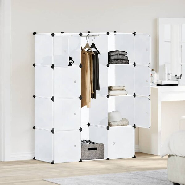 Modulární skříň s 9 přihrádkami 109x36,5x143 cm bílá 240498