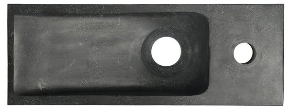 Sapho Sapho, BLOK kamenné umyvadlo 38x8x14 cm, černý Antracit, 2401-31