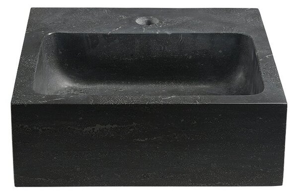 Sapho Sapho, BLOK kamenné umyvadlo 30x10x30 cm, černý Antracit, 2401-29
