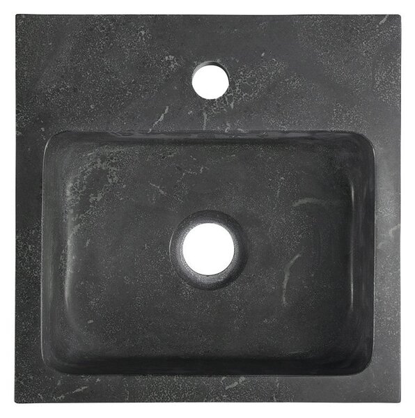 Sapho Sapho, BLOK kamenné umyvadlo 30x10x30 cm, černý Antracit, 2401-29