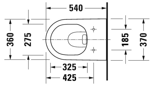 Duravit D-Neo - Závěsné WC Rimless®, 540x370 mm, bílá 2578090000