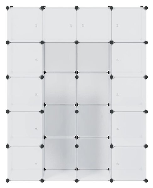 Modulární skříň se 14 přihrádkami bílá 37 x 146 x 180,5 cm 240500